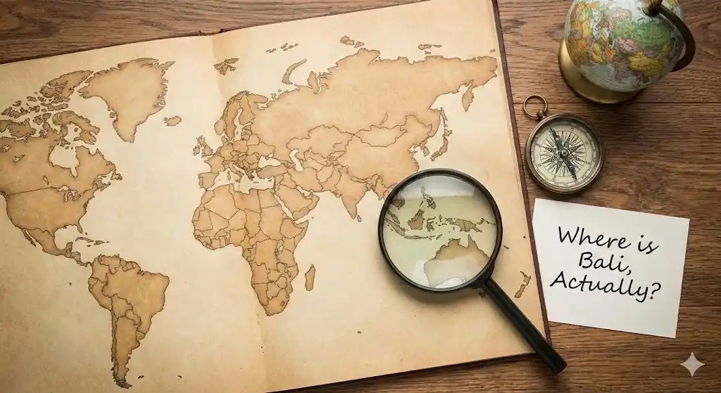 Bali Map Illustration